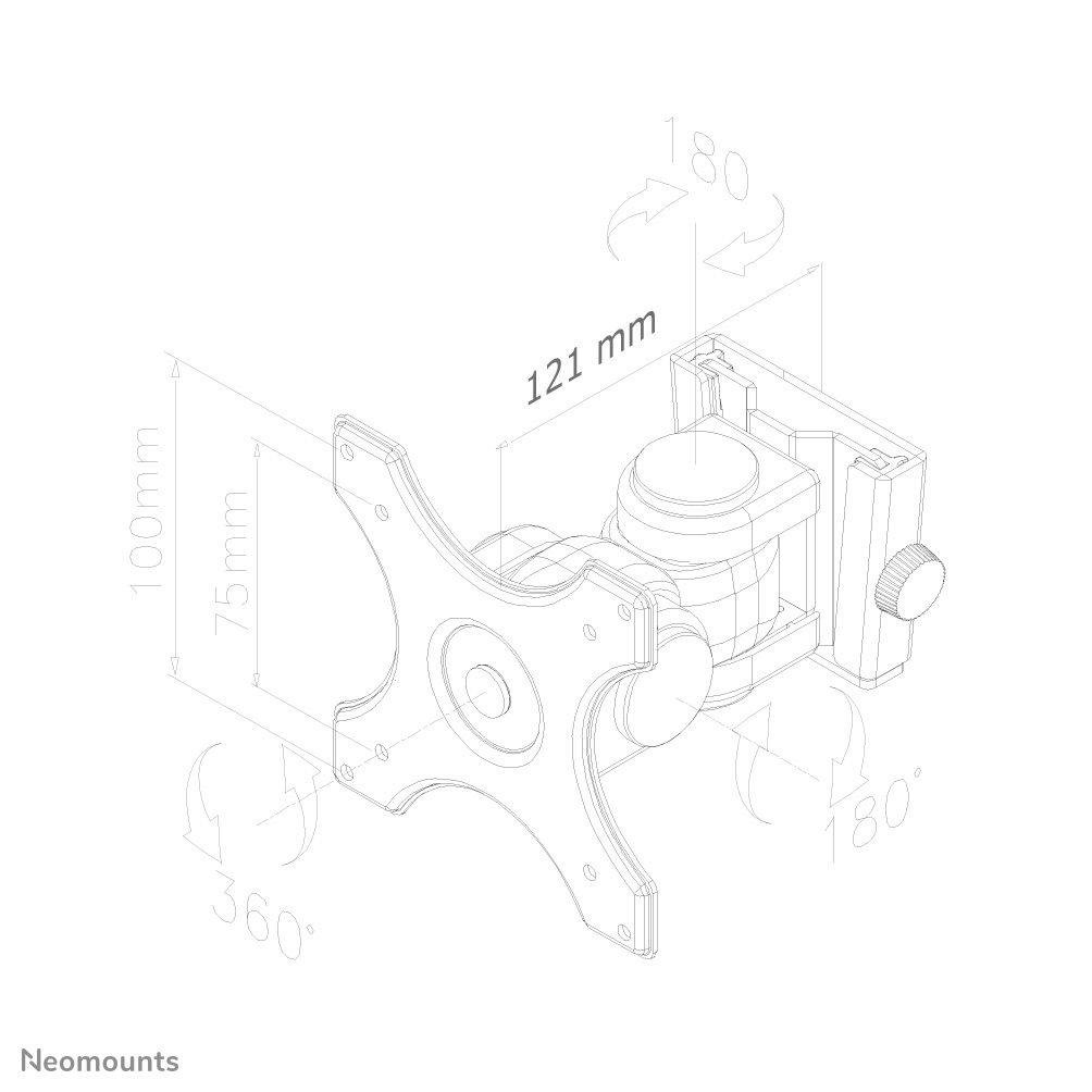 Neomounts FPMA-W250BLACK Soporte de pared para monitor/TV 10-30" - movimiento completo